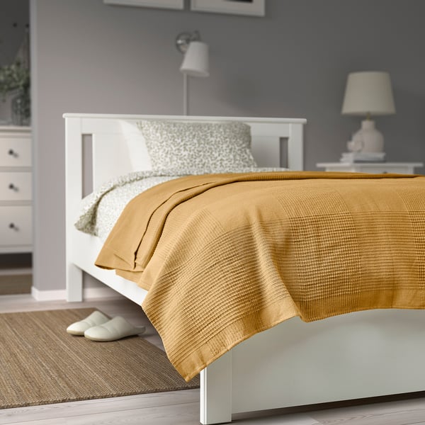 INDIRA - Bedspread, yellow-beige,150x250 cm