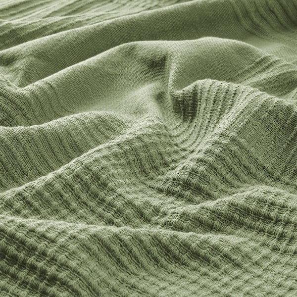 Ikea INDIRA - Bedspread, grey-green, 230x250 cm