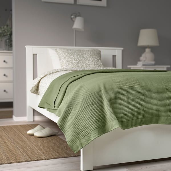 INDIRA bedspread, grey-green, 230x250 cm