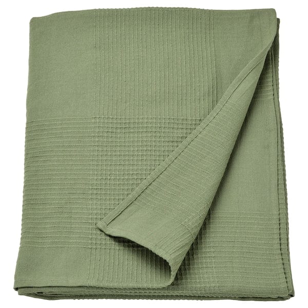 Ikea INDIRA - Bedspread, grey-green, 230x250 cm