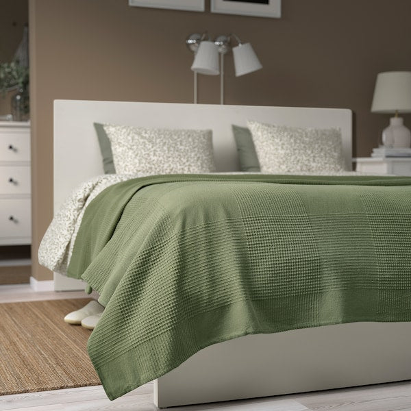 INDIRA - Bedspread, grey-green, 230x250 cm