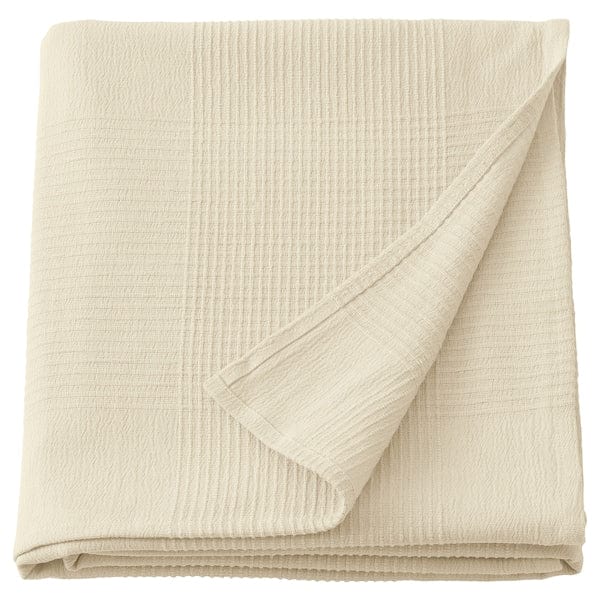 Ikea INDIRA - Bedspread, natural/unbleached cotton, 150x250 cm