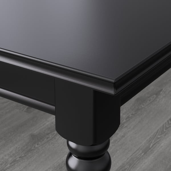 INGATORP / INGOLF - INGATORP / INGOLF Table and 6 chairs, black/brown-black, 155/215 cm