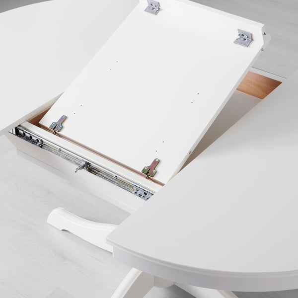 INGATORP / SKOGSBO - INGATORP / SKOGSBO Table and 4 chairs, white white/dark brown, 110/155 cm
