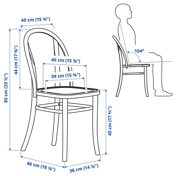 INGATORP / SKOGSBO - INGATORP / SKOGSBO Table and 4 chairs, white white/dark brown, 110/155 cm