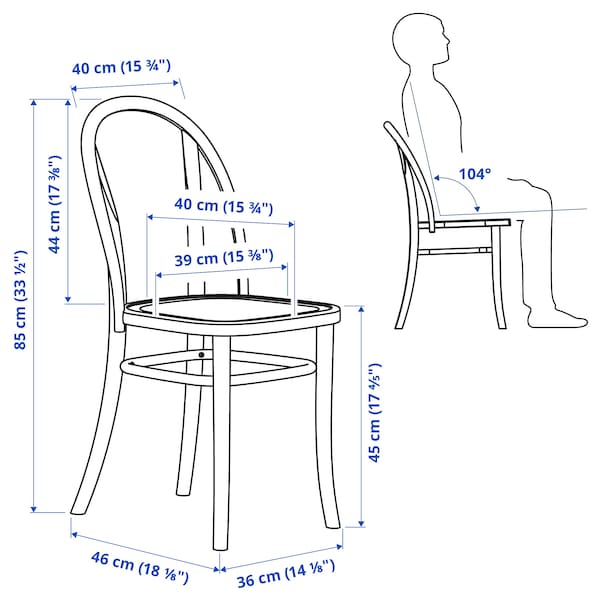 INGATORP / SKOGSBO - Table and 4 chairs, black/dark brown, 110/155 cm