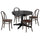 INGATORP / SKOGSBO - INGATORP / SKOGSBO Table and 4 chairs, black/dark brown, 110/155 cm