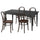 INGATORP / SKOGSBO - INGATORP / SKOGSBO Table and 4 chairs, black/dark brown, 155/215 cm