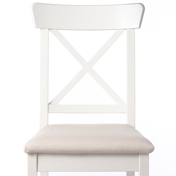 INGOLF Chair - white/Hallarp beige ,