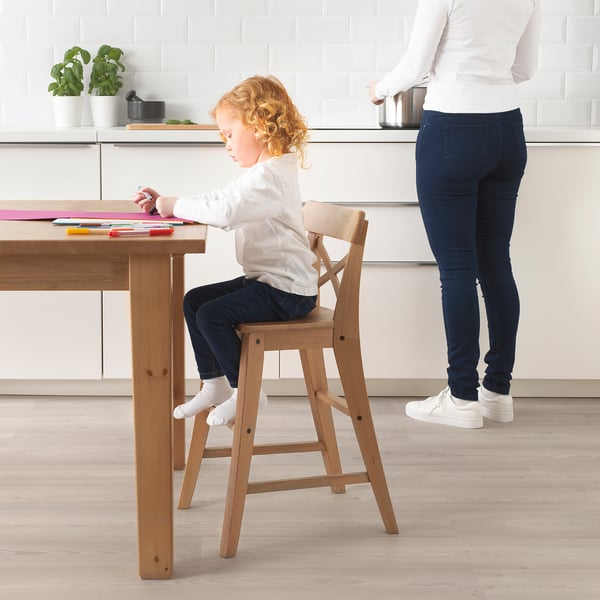 INGOLF junior chair, antique stain, 41x77x45 cm