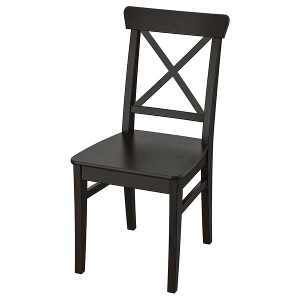 INGOLF chair, brown-black, 43x91x53 cm