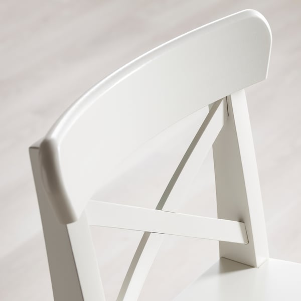 INGOLF bar stool with backrest, white, 40x91x45 cm