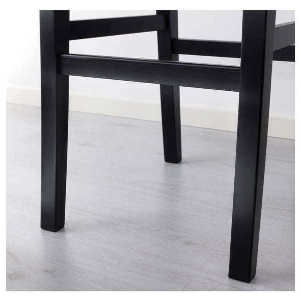 INGOLF - INGOLF Bar stool with backrest, brown-black, 74 cm