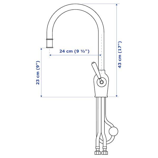 INSJÖN Mixer with removable shower - chrome ,