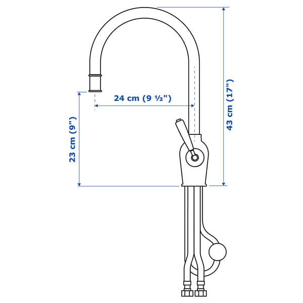 INSJÖN Mixer with removable shower - chrome ,