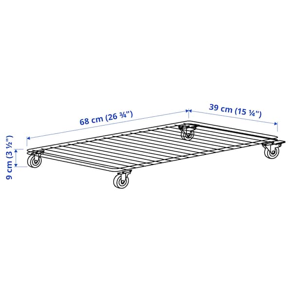 INVALLNING - Trolley, for boxes white, 68x39 cm