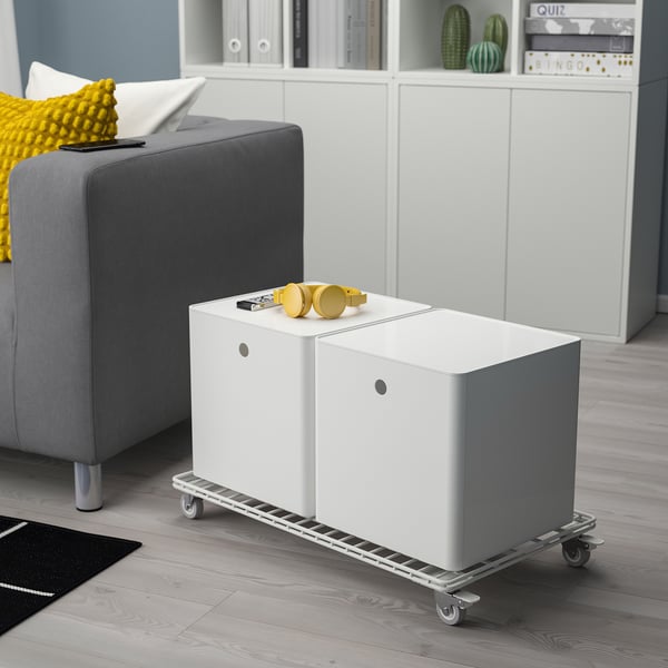 INVALLNING trolley, for boxes white, 68x39 cm