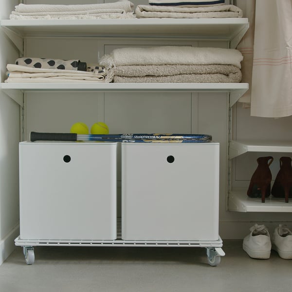 INVALLNING trolley, for boxes white, 68x39 cm