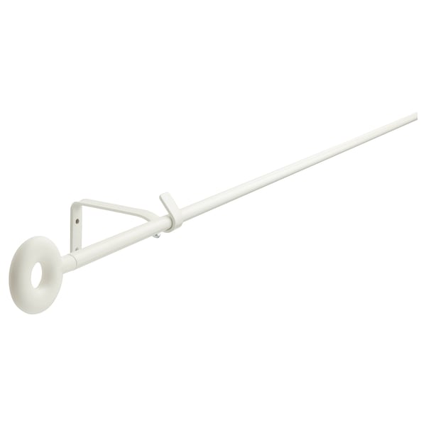 IRJA curtain rod set, white, 140 cm