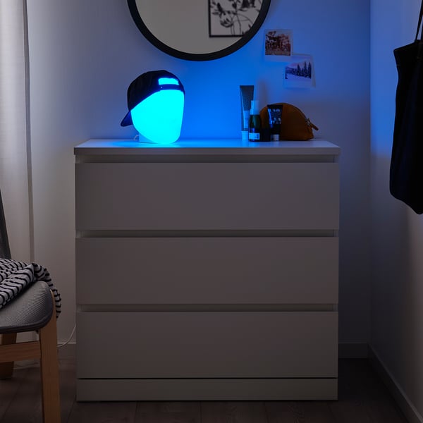 ISKÄRNA LED table lamp, multicolour, 20.8x16.1 cm