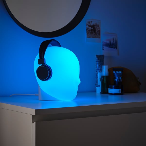 ISKÄRNA LED table lamp, multicolour, 20.8x16.1 cm