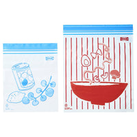 ISTAD resealable bag, patterned blue/red, 1.0/2.0 l, 50 pack