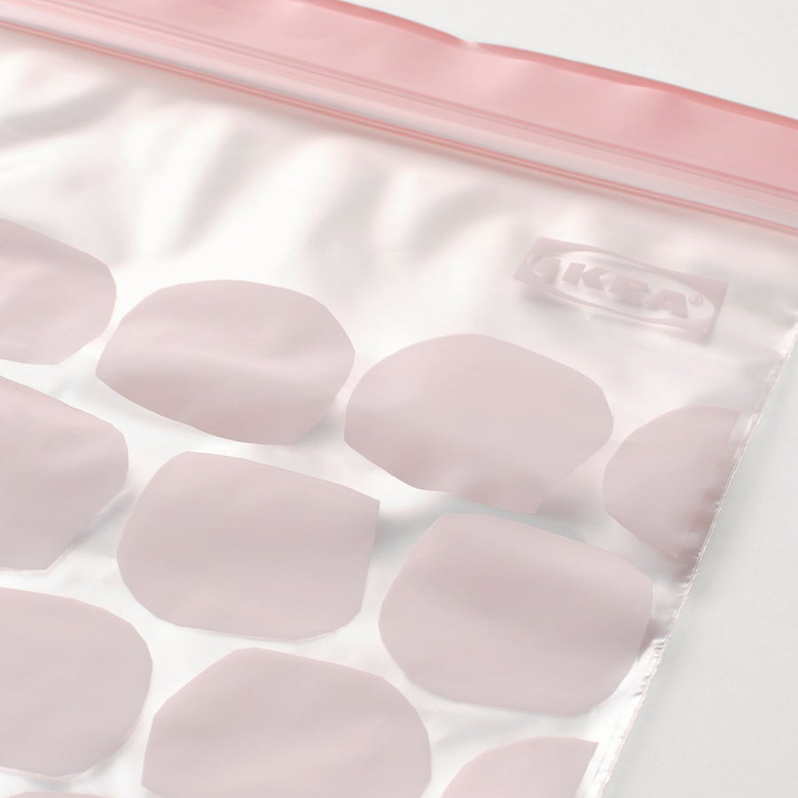 ISTAD resealable bag, light pink, 1 l, 25 pack
