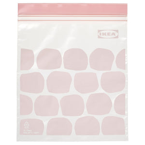 ISTAD resealable bag, light pink, 1 l, 25 pack