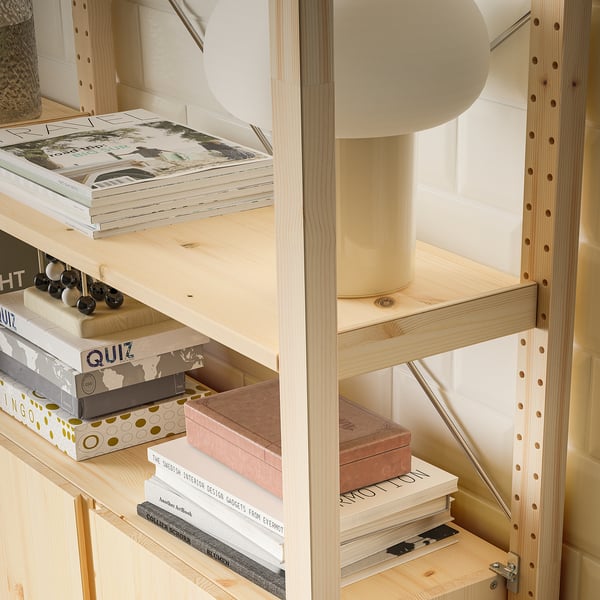 IVAR - IVAR 2 sections/shelves/cabinet, pine, 174x30x179 cm
