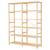 IVAR 2 sections/shelves, pine, 174x50x226 cm