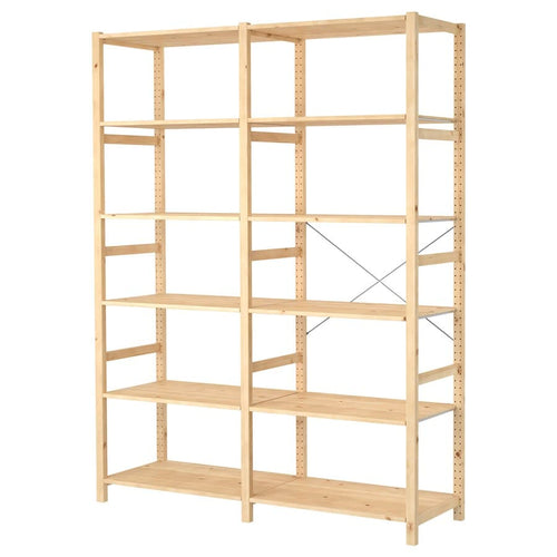 IVAR - 2 sections/shelves, pine, 174x50x226 cm
