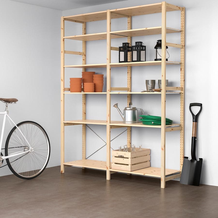 IVAR 2 sections/shelves, pine,174x50x226 cm , 174x50x226 cm - best price from Maltashopper.com 89407058