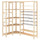 IVAR 3 sections/corner, with bottle racks/pine, 103/144x30x179 cm