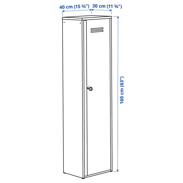 IVAR - IVAR Cabinet with door, white, 40x160 cm