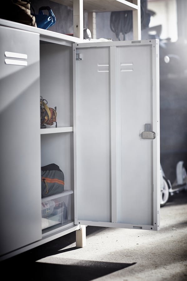 IVAR cabinet with doors, white, 80x83 cm