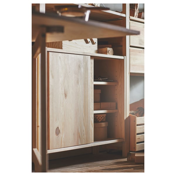 IVAR - IVAR Cabinet with sliding doors, pine, 80x30x60 cm