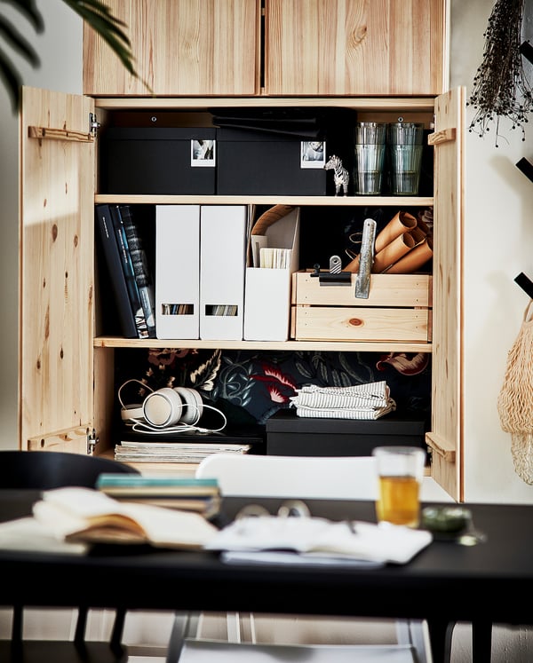 IVAR cabinet, pine, 80x30x83 cm