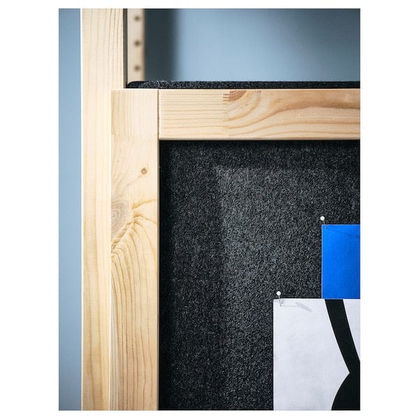 Ikea IVAR - Shelving unit, with 2 doors pine/felt felt, 89x30x179 cm