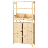 IVAR shelving unit, with box shelf/pine, 89x30x179 cm