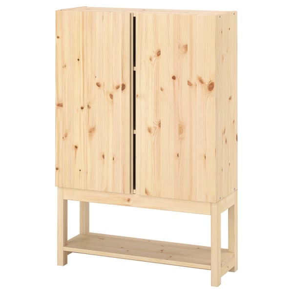 IVAR - Shelving unit with cabinet, pine, 80x30x120 cm