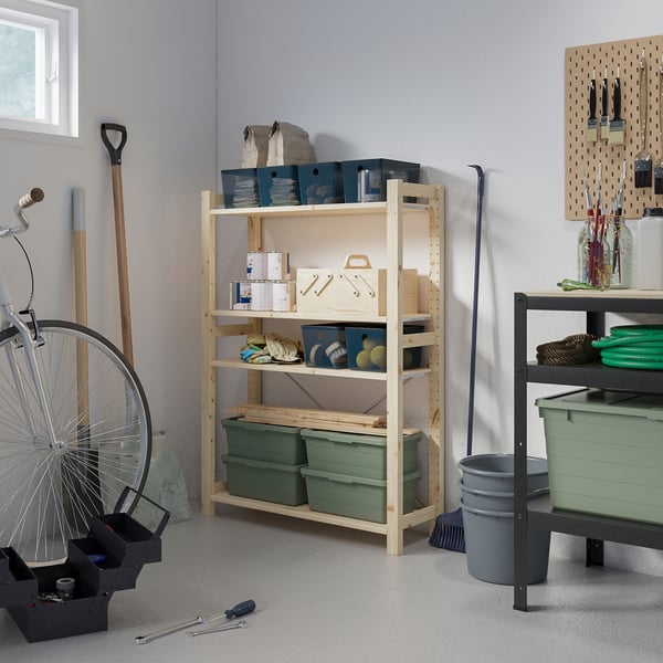 IVAR shelving unit, pine, 89x30x124 cm