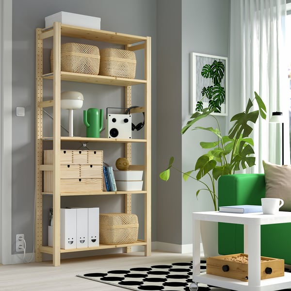 IVAR - IVAR Shelving unit, pine, 89x30x179 cm