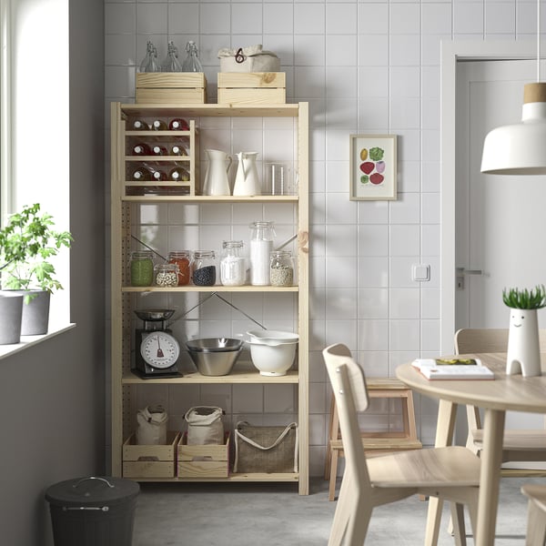 IVAR shelving unit, pine, 89x30x179 cm