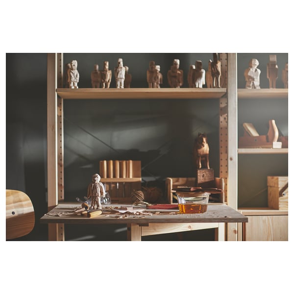 IVAR folding table, pine, 80x30-91 cm