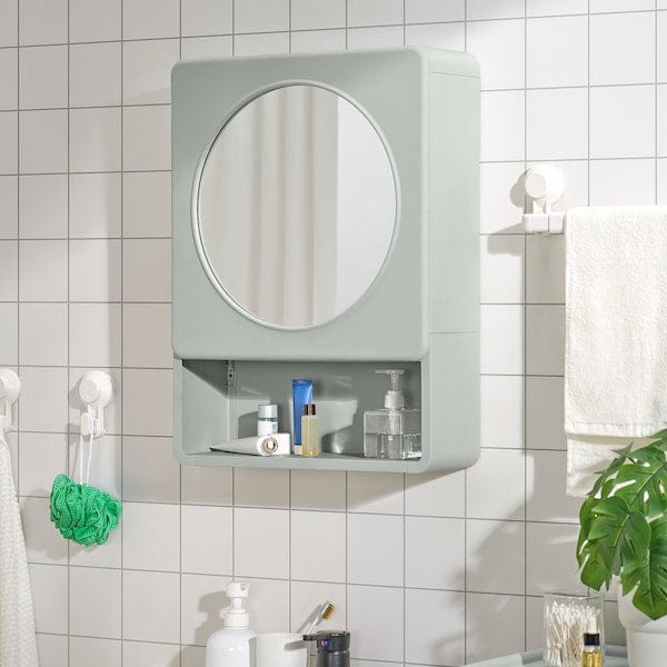 Ikea IVÖSJÖN - Mirror cabinet with 1 door, green,44x15x59 cm