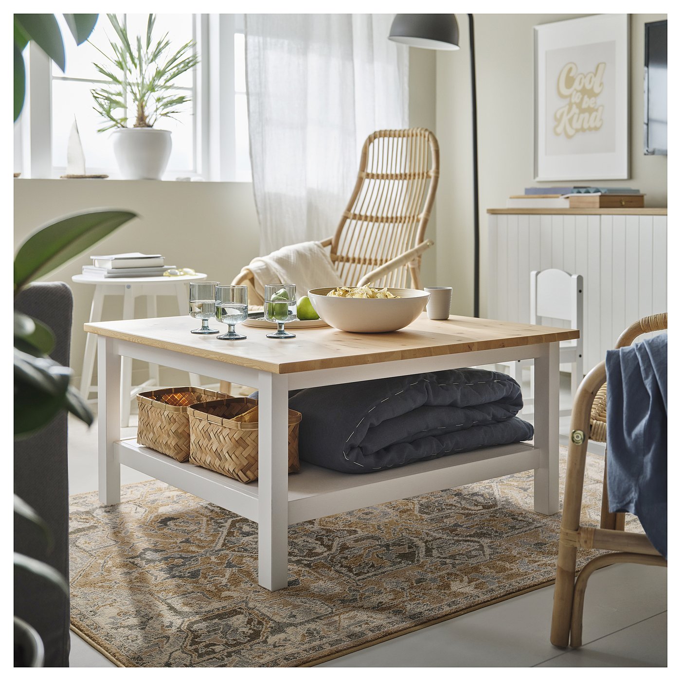 JÄRNVÄG rug, low pile, ornament pattern beige/dark beige, 10 mmx133 cm