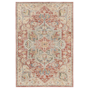 JÄRNVÄG rug, low pile, ornament pattern pink/beige, 133x195 cm