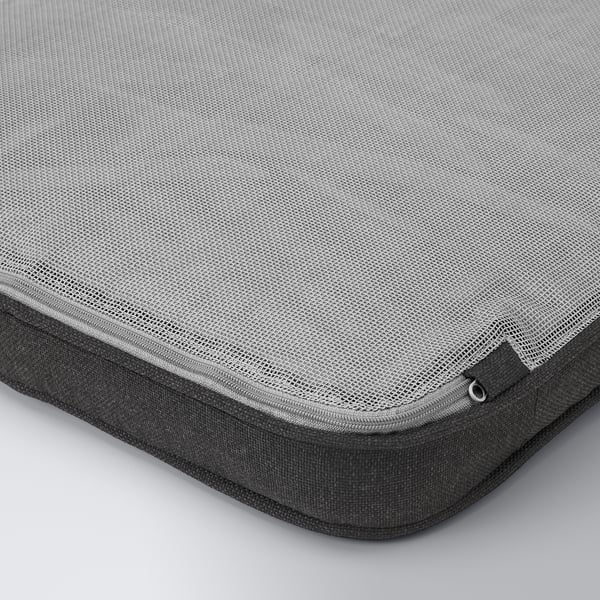 JÄRPÖN/DUVHOLMEN Outdoor chair cushion - anthracite 50x50 cm