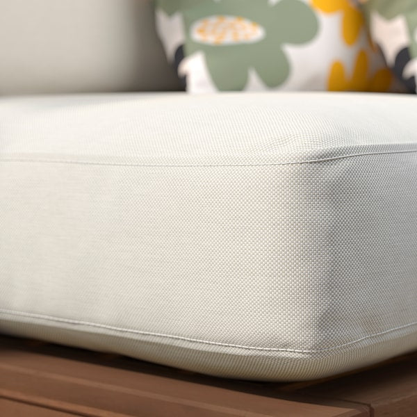 JÄRPÖN/DUVHOLMEN Outdoor seat cushion - white 62x62 cm