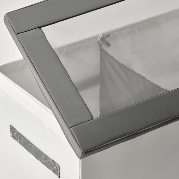 Ikea JÄTTEBJÖRN - Box with lid, white/grey, 81x45x44 cm